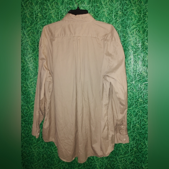 Polo Jeans Company By Ralph Lauren MFG Button Down Beige Long Sleeve XXL Pre-own - Picture 6 of 13